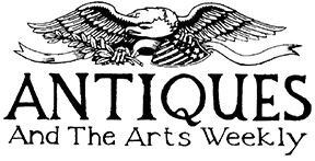 Antiques and the Arts Weekly logo; black, white