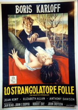 BORIS STRANGLING WOMAN; BLACK, RED, YELLOW