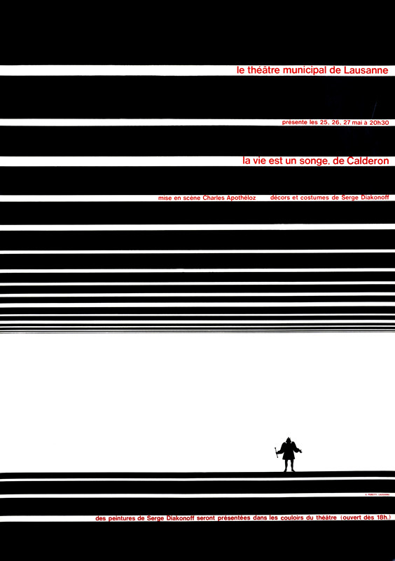 King with black and white lines; black, white, red