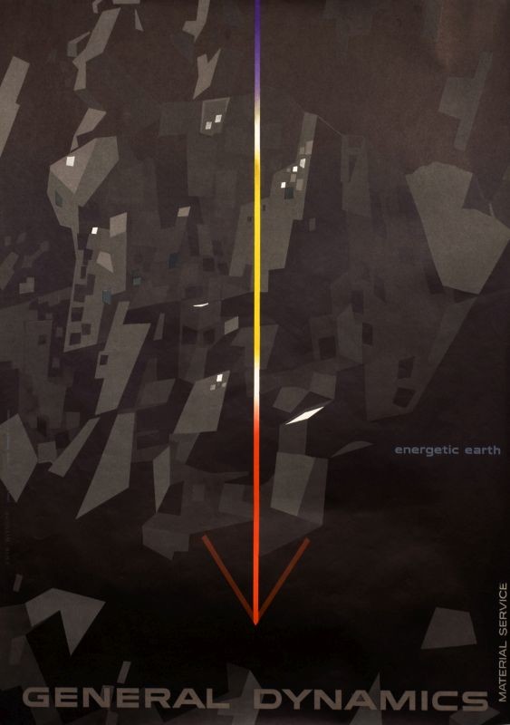 Down arrow presses into earth; black, red, yellow