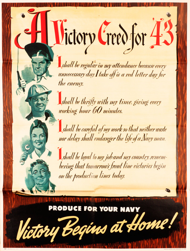 Four workers pledge thier loyalty to their jobs on the homefront