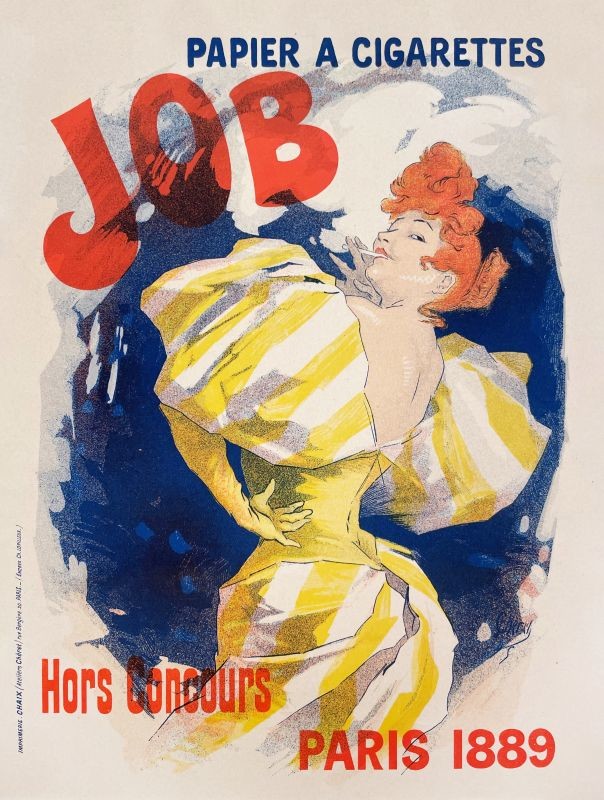 Sassy young woman smokes cigarettes; blue, red, yellow