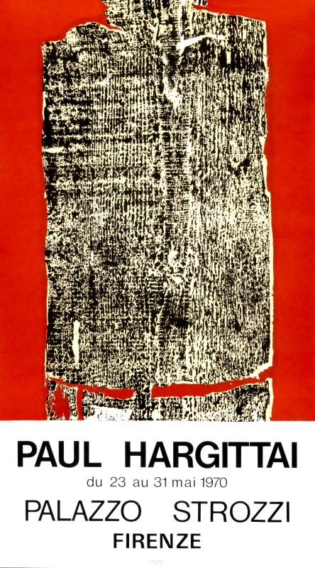 Abstract rectangular shape; red, brown, black